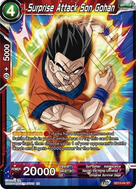 Surprise Attack Son Gohan Card Front