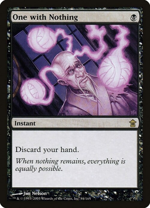 One with Nothing Card Front