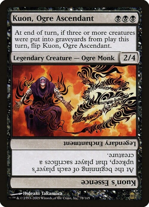 Kuon, Ogre Ascendant // Kuon's Essence Card Front