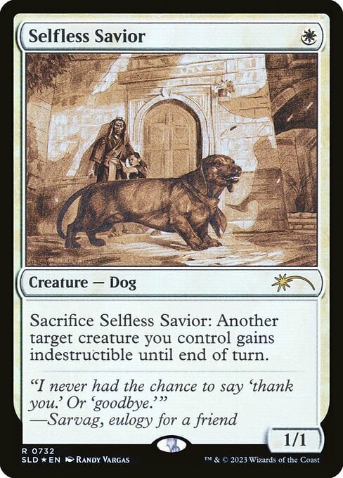 Selfless Savior Card Front