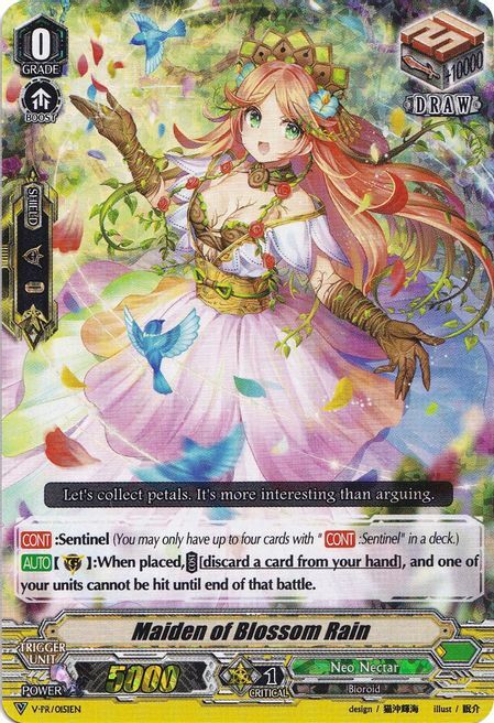 Maiden of Blossom Rain Card Front