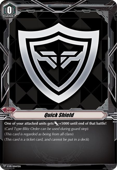 カードファイト!! ヴァンガード クイックシールド V-PR promo Quick Shield V-Promos | Vanguard | CardTrader