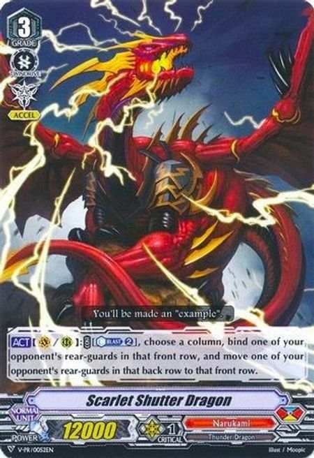 Scarlet Shutter Dragon Card Front