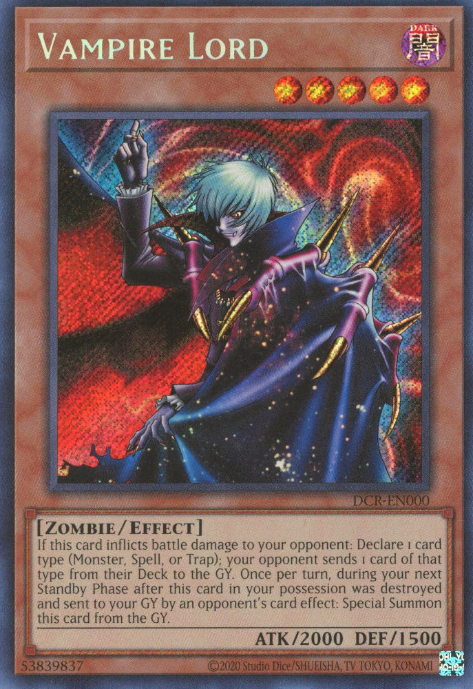 yugioh new vampire cards Yu-Gi-Oh! Lord Ultra Rare Card RDS-ENSE4 : Toys & Games Dueling Heroes Vampire Lord Dark Crisis (25th