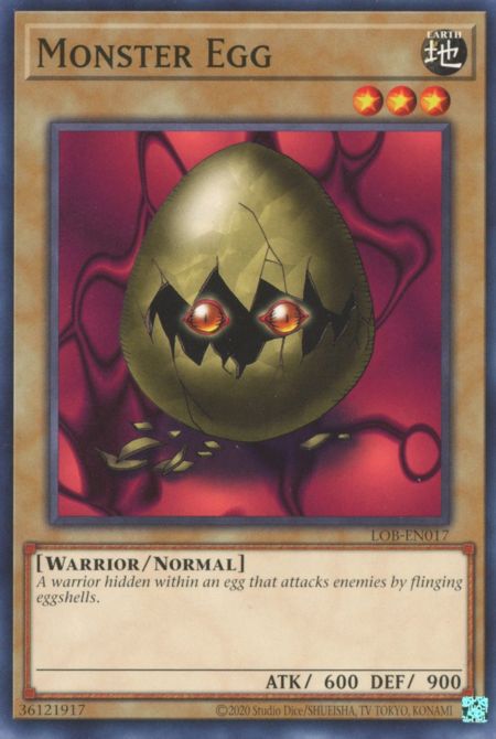 Monster Egg Card Front
