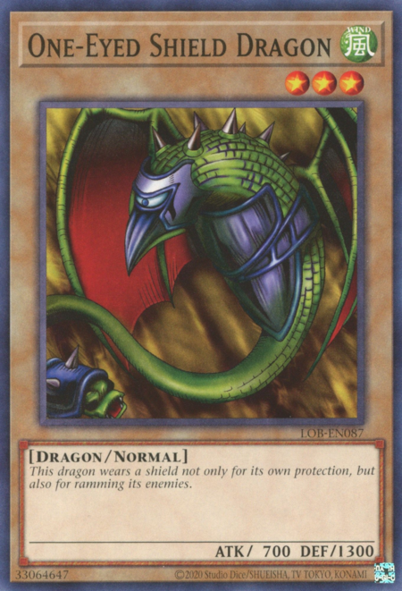 One-Eyed Shield Dragon Card Front