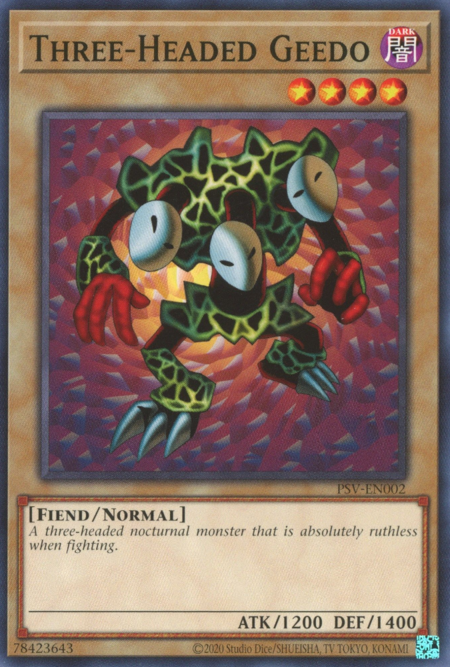 Three-Headed Geedo Card Front