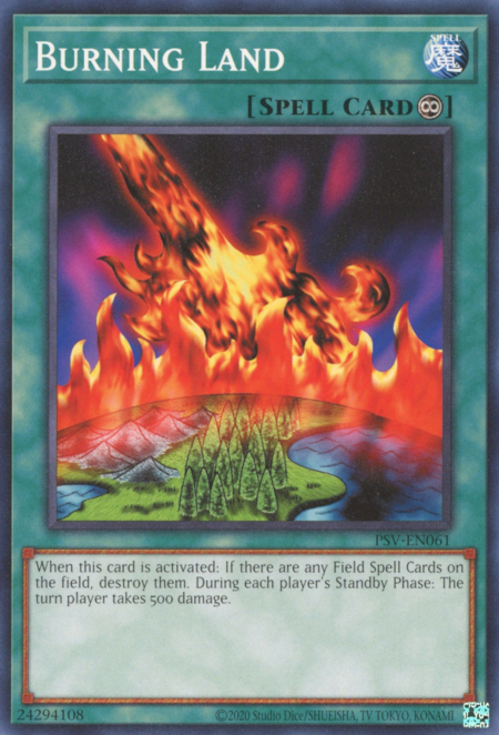 Burning Land Card Front