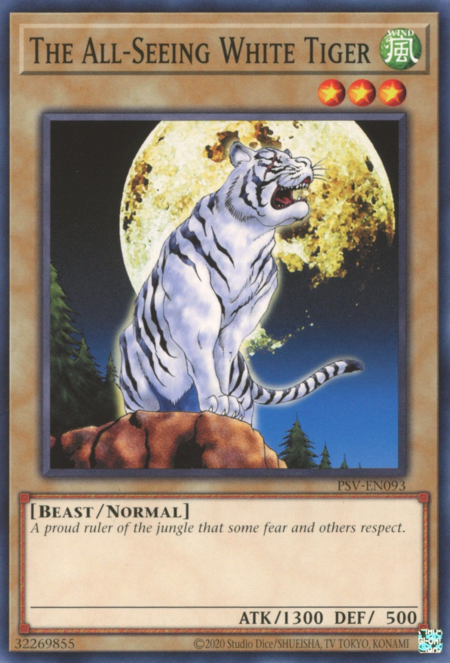 The All-Seeing White Tiger Card Front