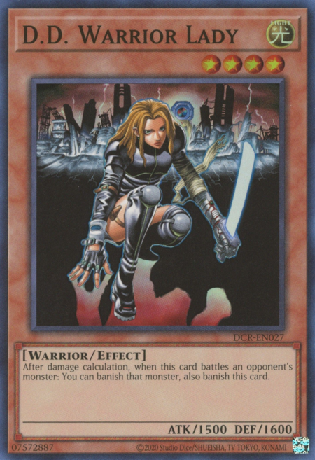 D.D. Warrior Lady Card Front