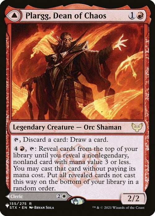 Plargg, Dean of Chaos // Augusta, Dean of Order Card Front