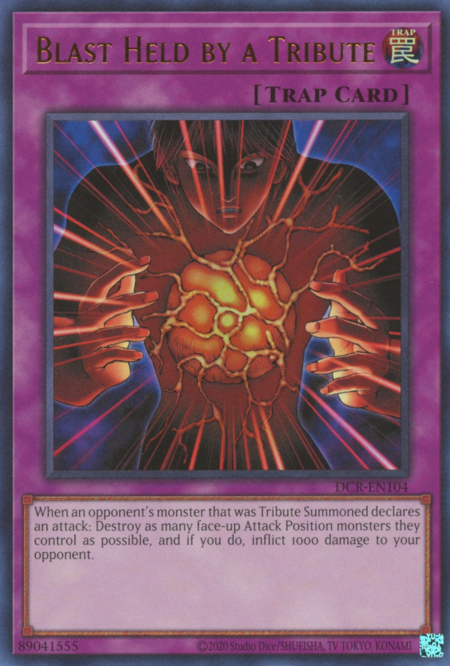 Blast Held By A Tribute Card Front