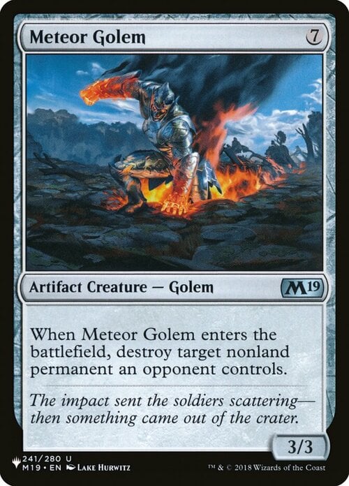 Golem Meteora Card Front