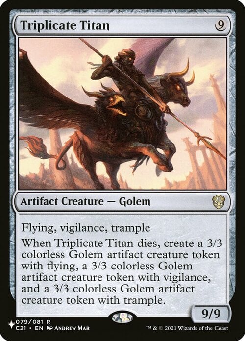 Triplicate Titan Card Front