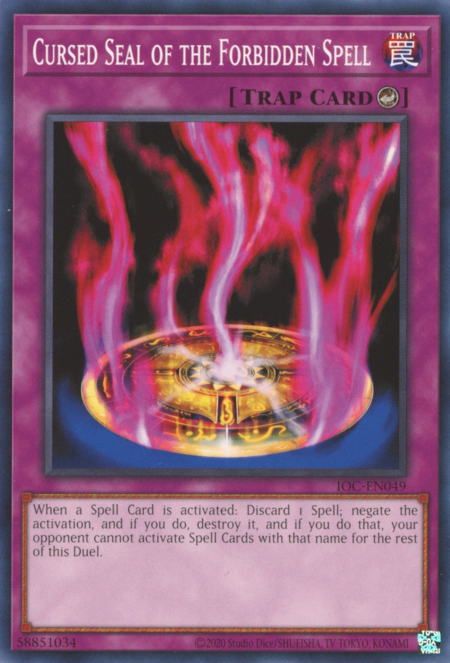 Cursed Seal of the Forbidden Spell Card Front