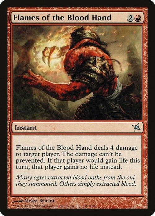 Flames of the Blood Hand Card Front
