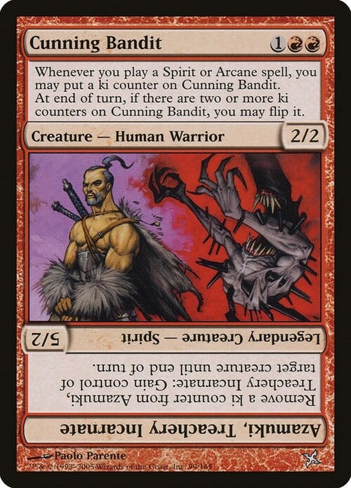 Cunning Bandit // Azamuki, Treachery Incarnate Card Front
