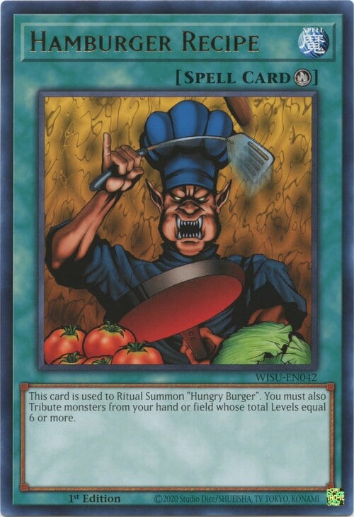 Ricetta dell'Hamburger Card Front