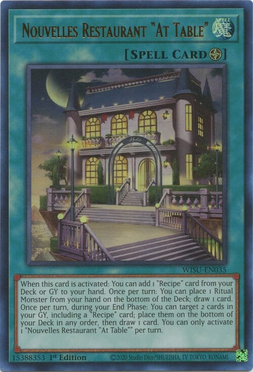 Nouvelles Restaurant "At Table" Card Front