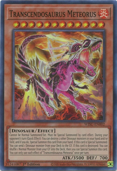 Transcendosaurus Meteorus Card Front