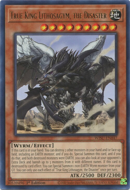 True King Lithosagym, the Disaster Card Front