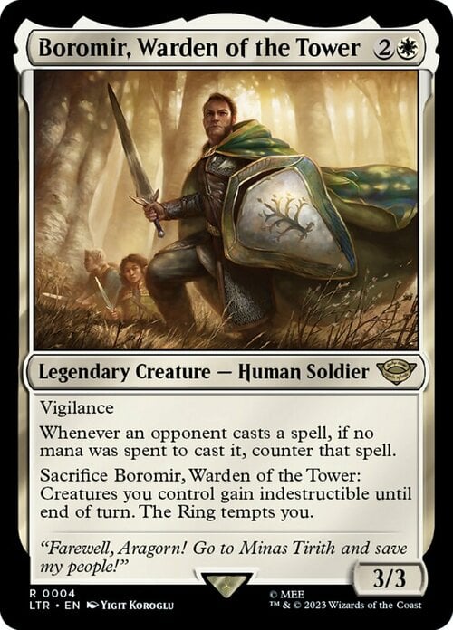 Boromir, Warden of the Tower Card Front