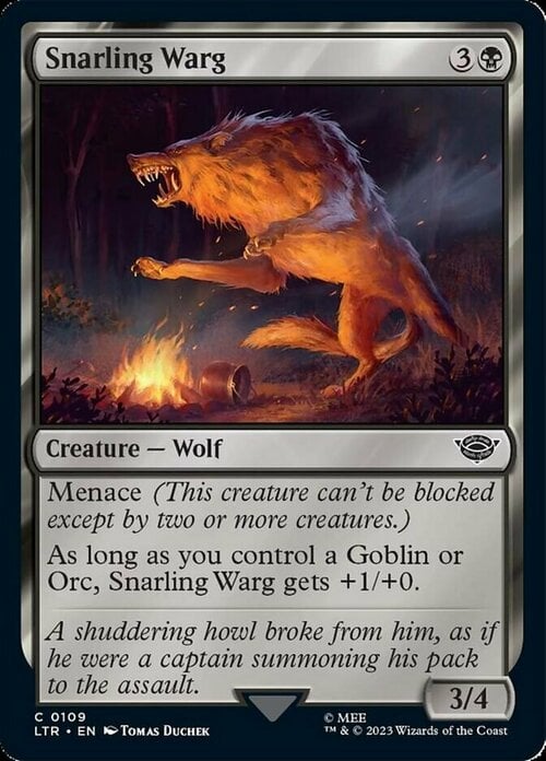 Snarling Warg Card Front