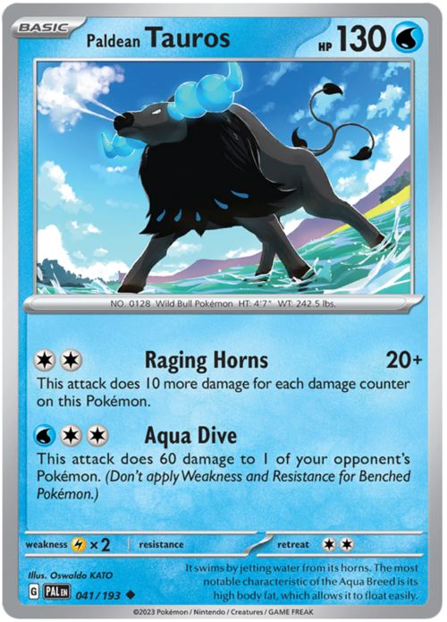 Paldean Tauros Card Front