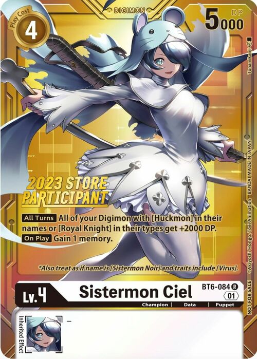 Sistermon Ciel Card Front