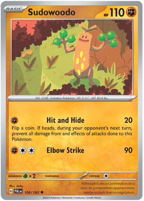 Sudowoodo Card Front