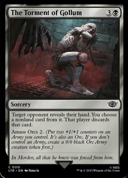 The Torment of Gollum Card Front
