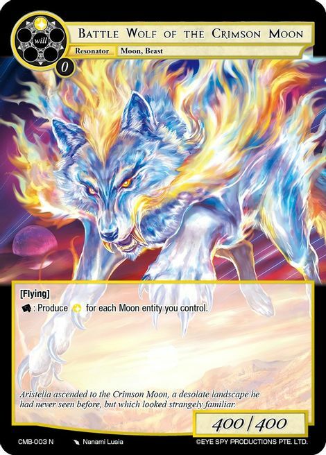 Battle Wolf of the Crimson Moon Card Front
