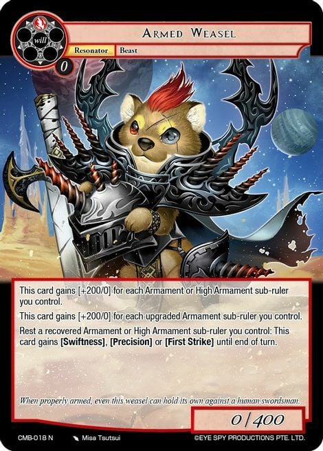 Armed Weasel Card Front