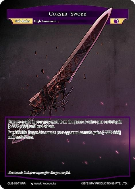 Cursed Sword Card Front