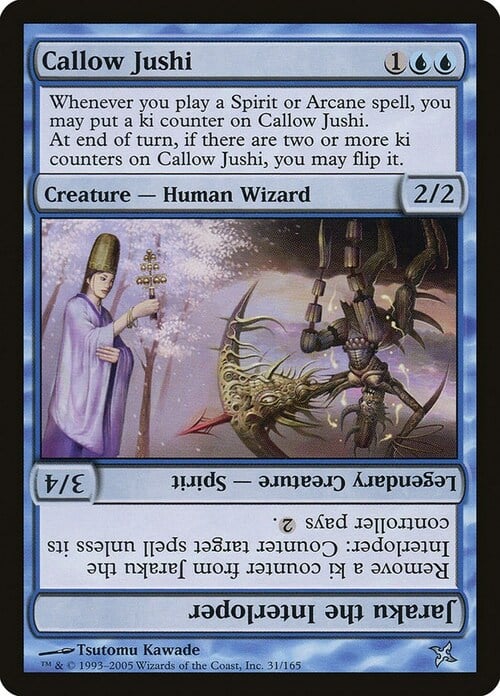 Callow Jushi // Jaraku the Interloper Card Front