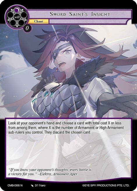 Sword Saint's Insight Card Front