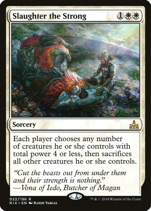 Slaughter the Strong Card Front