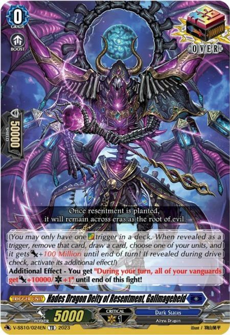 Hades Dragon Deity of Resentment, Gallmageheld Frente