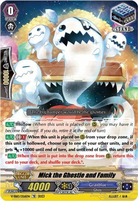 Mick the Ghostie and Family Card Front