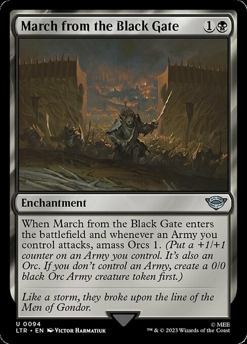 March from the Black Gate Card Front