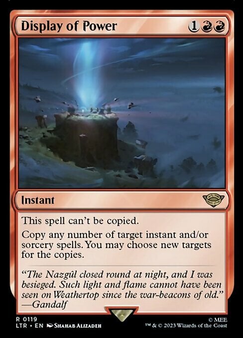 Display of Power Card Front