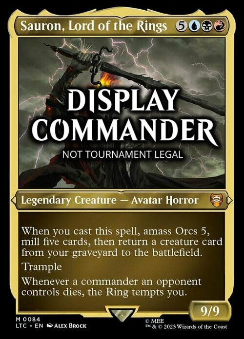 Sauron, Lord of the Rings Card Front