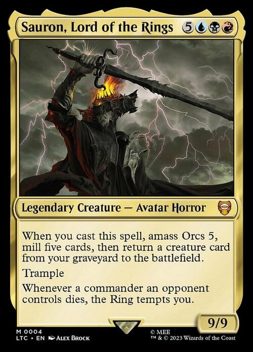 Sauron, Signore degli Anelli Card Front