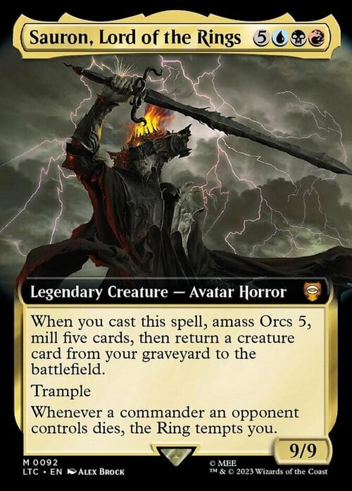 Sauron, Lord of the Rings Card Front