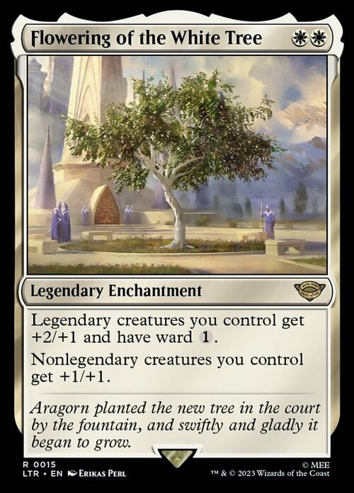 Flowering of the White Tree Card Front