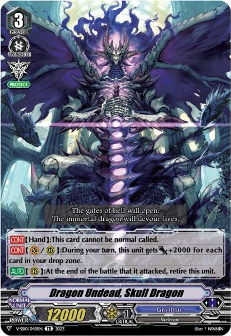 Dragon Undead, Skull Dragon Card Front