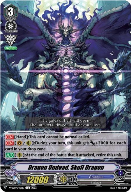 Dragon Undead, Skull Dragon [V Format] Card Front