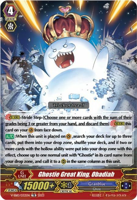 Ghostie Great King, Obadiah Card Front