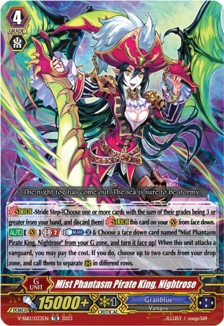 Mist Phantasm Pirate King, Nightrose [G Format] Card Front