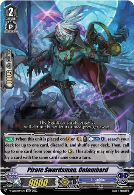 Pirate Swordsman, Colombard [V Format] Card Front